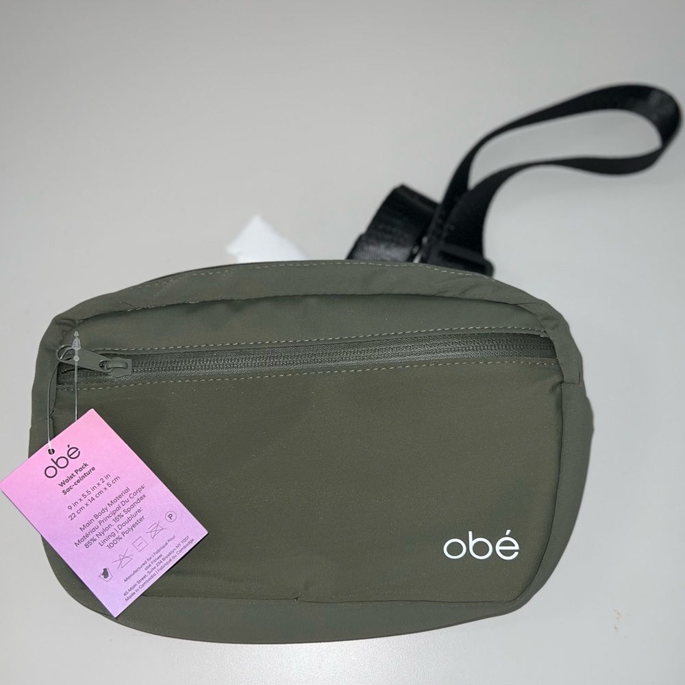 🤩 NEW LISTING! OBÉ Waist Pack Adjustable Shoulder Fanny Pack Olive Green NWT